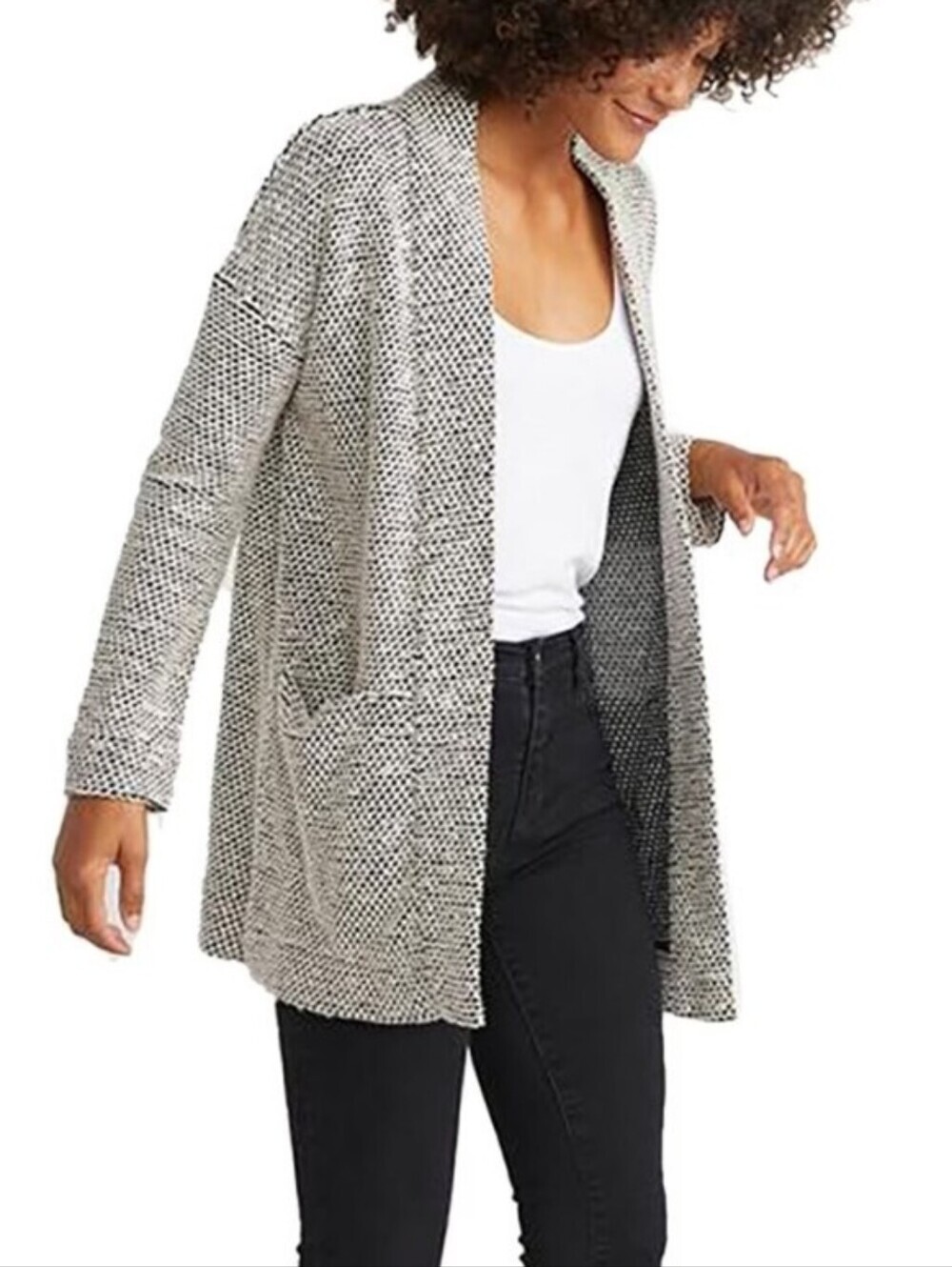 Marine Layer birdseye Open Long Cardigan XS